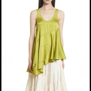 Elizabeth & James Magdalone Asymmetrical Satin Top NWT